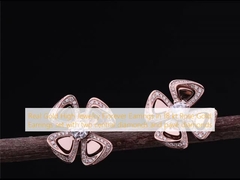 Real Gold High Jewelry Fiorever Orecchini in 18 kt Rose Gold Orecchini set con due diamanti centrali e diamanti pavé