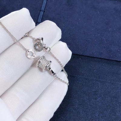 18K Gold Bvlgari B Zero1 Bracelet Natural Diamonds Au750 Support Private Customization