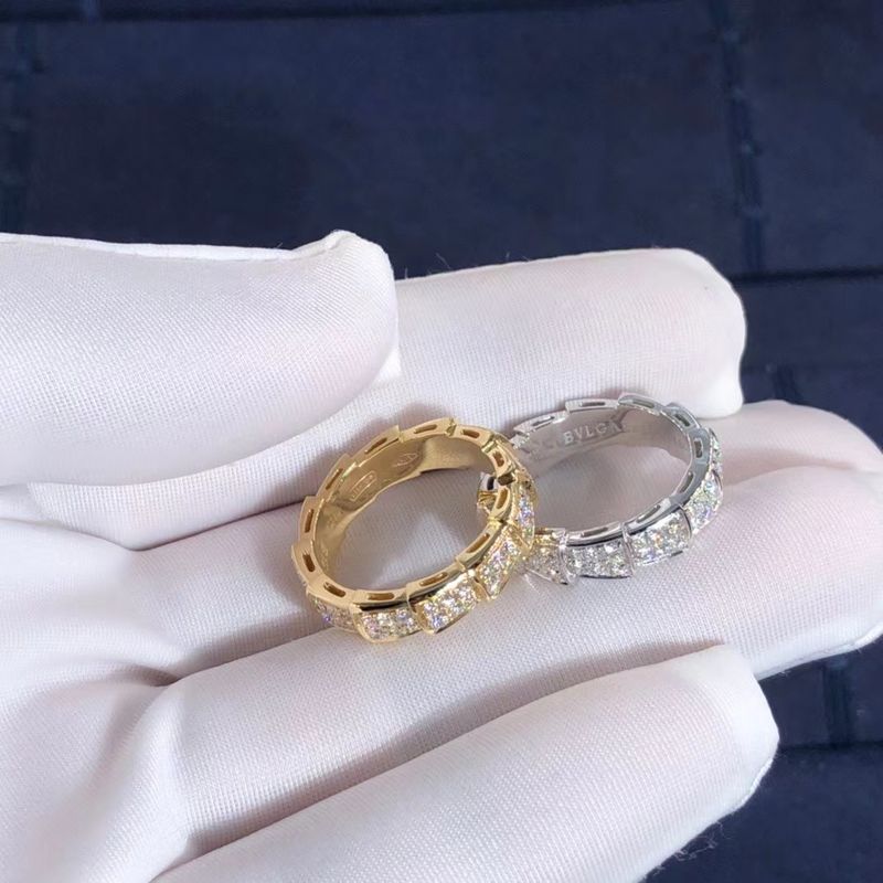 Qualità La fabbrica fa l'oro dell'anello 18k della vipera di BVLGARI Serpenti ed i diamanti reali Rose Gold fabbrica