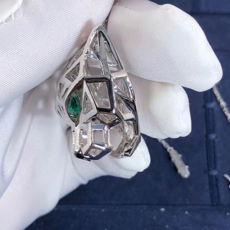 Qualità onyx della collana di Panthere della fila dell'automobile dell'oro bianco 18K CONTRO i diamanti su misura fabbrica
