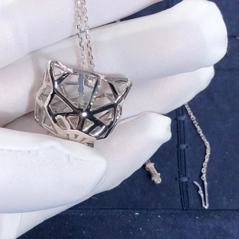 Qualità onyx della collana di Panthere della fila dell'automobile dell'oro bianco 18K CONTRO i diamanti su misura fabbrica