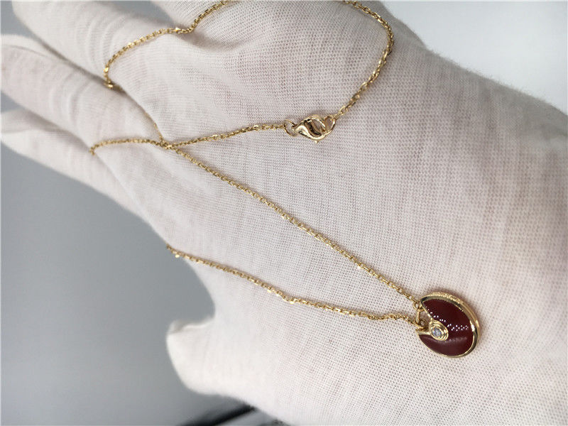 Qualità Collana 18K Rose Gold Carnelian di Amulette De dei gioielli di High End Custom del modello di XS fabbrica