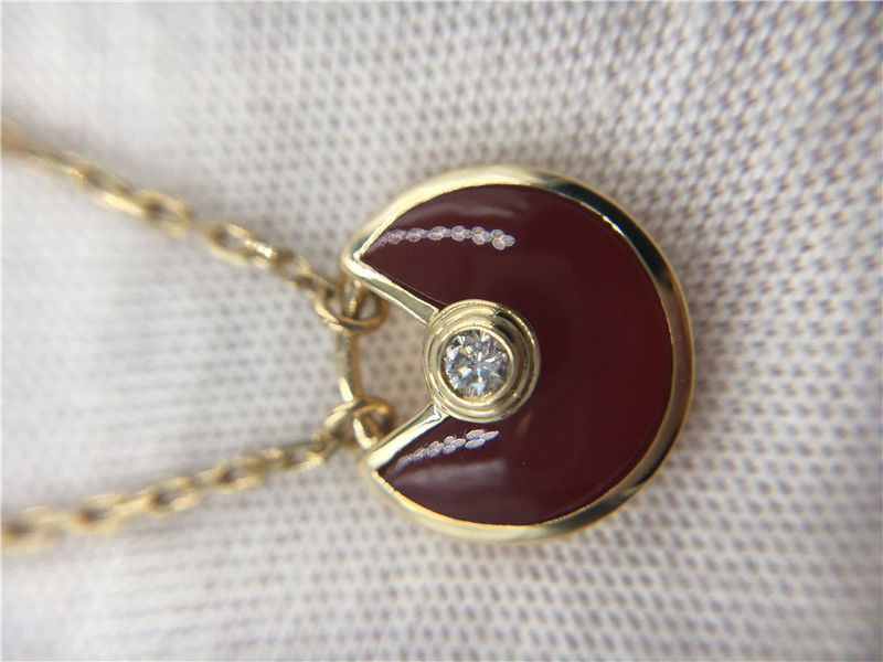Qualità Collana 18K Rose Gold Carnelian di Amulette De dei gioielli di High End Custom del modello di XS fabbrica