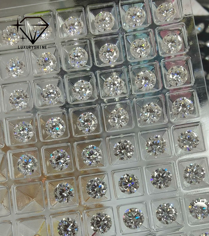 Qualità LuxuryShine VS1 Diamante Coltivato in Laboratorio 1ct 2ct 3ct 4ct 5ct Taglio Rotondo Bianco Taglio Eccellente Certificato IGI fabbrica