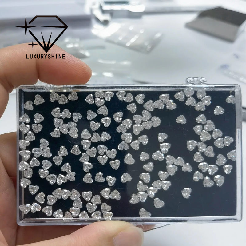 Qualità LuxuryShine VS2 Cuore Taglio Eccellente Diamante Coltivato in Laboratorio Diamanti Veri & Gioielli Nuziali & Supporto Gioielli Personalizzati Personalizzazione Speciale fabbrica