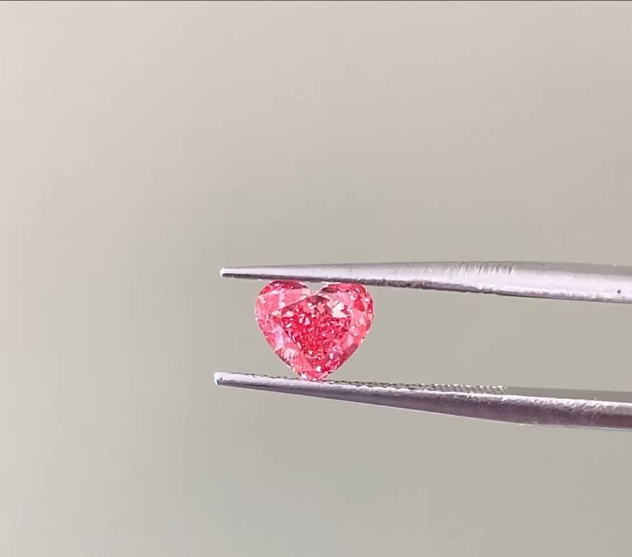 Qualità LuxuryShine Fancy Pink / Fancy Intense Pink / Fancy Vivid Pink Heart Cut Lab Cresciuto Diamante VVS-VS1 Diamanti reali e gioielli da matrimonio e gioielli personalizzati fabbrica