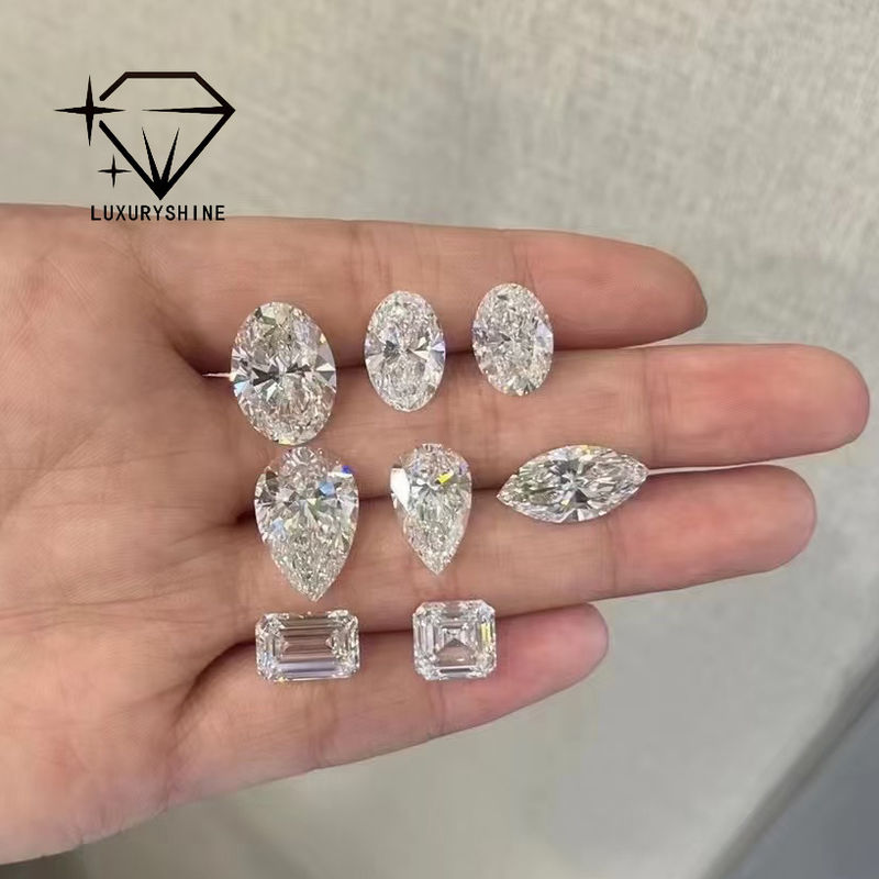 Qualità LuxuryShine VVS-VS Diamante Asscher Lab Grown da 0.1-10CT D-F Color diamante bianco con certificato IGI 3EX Cut Stones fabbrica