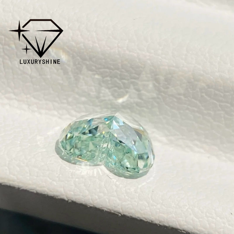 Qualità LuxuryShine Rosa / Giallo / Verde Cuore Taglio Laboratorio Cresciuto Diamante VVS-VS Diamanti Reali & Gioielli di Nozze & Gioielli Personalizzati fabbrica