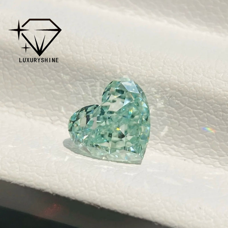 Qualità LuxuryShine Rosa / Giallo / Verde Cuore Taglio Laboratorio Cresciuto Diamante VVS-VS Diamanti Reali & Gioielli di Nozze & Gioielli Personalizzati fabbrica