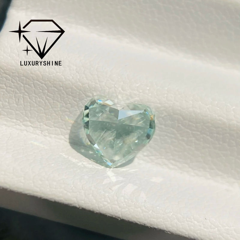 Qualità LuxuryShine Rosa / Giallo / Verde Cuore Taglio Laboratorio Cresciuto Diamante VVS-VS Diamanti Reali & Gioielli di Nozze & Gioielli Personalizzati fabbrica
