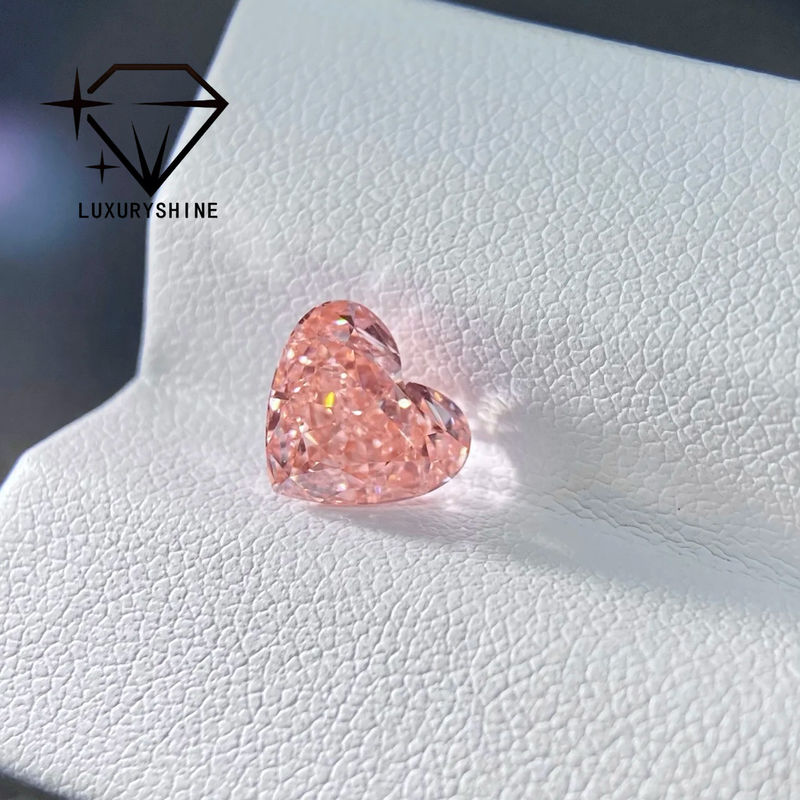 Qualità LuxuryShine Rosa / Giallo / Verde Cuore Taglio Laboratorio Cresciuto Diamante VVS-VS Diamanti Reali & Gioielli di Nozze & Gioielli Personalizzati fabbrica