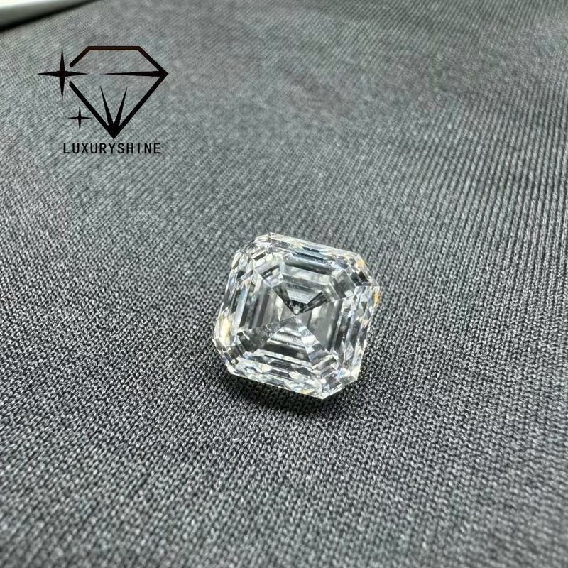 Qualità LuxuryShine VVS-VS 0.1-10CT Asscher Shape Lab Diamante coltivato D-F Colore diamante bianco Con certificato IGI 3EX Pietre tagliate fabbrica