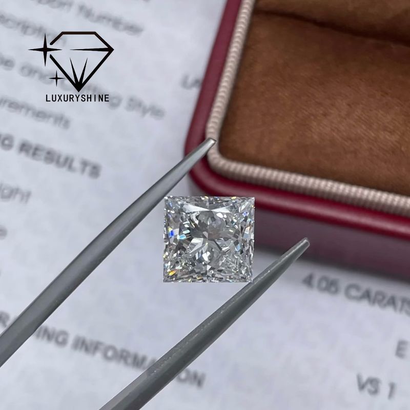 Qualità LuxuryShine Princess Cut Lab Cresciuto Diamante D-F Colore VVS-VS Con Certificato IGI Eccellente Taglio Diamanti di Nozze all'Ingrosso fabbrica