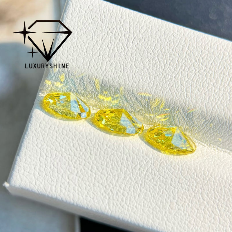 Qualità LuxuryShine VVS-VS Fancy Yellow/Light Yellow/Fancy Intense/Vivid Yellow Diamante Coltivato in Laboratorio 1CT 2CT 3CT 4CT 5CT Ovale Taglio Eccellente Con Certificato e Gioielli Personalizzati fabbrica