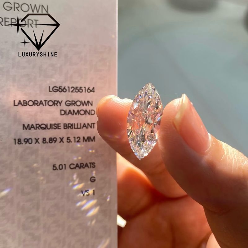 Qualità Coltivato in laboratorio Marquise Diamante VVS-VS D-F Colore IGI Certificato fabbrica