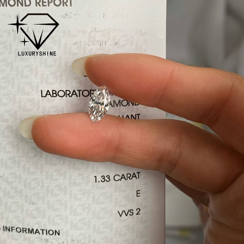 Qualità Coltivato in laboratorio Marquise Diamante VVS-VS D-F Colore IGI Certificato fabbrica