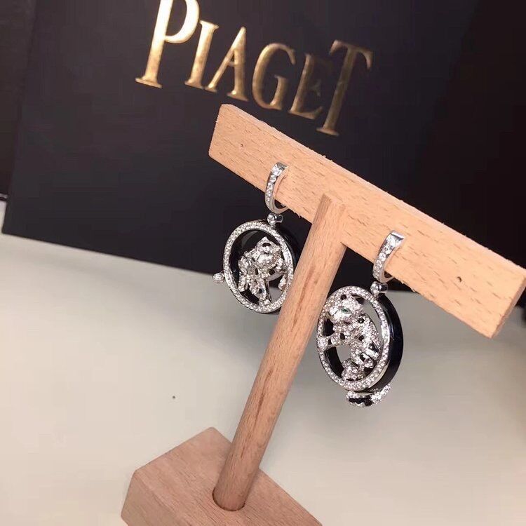 Qualità Smeraldi Jade Onyx dell'oro bianco di PanthèRe De dei gioielli degli orecchini dell'oro dei diamanti 18K fabbrica