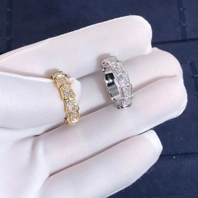 Qualità La fabbrica fa l'oro dell'anello 18k della vipera di BVLGARI Serpenti ed i diamanti reali Rose Gold fabbrica