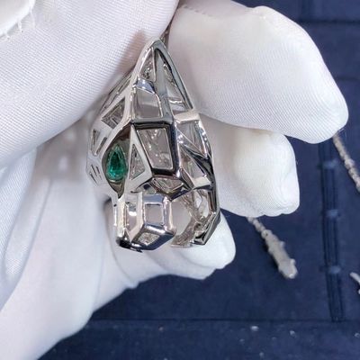 Qualità onyx della collana di Panthere della fila dell'automobile dell'oro bianco 18K CONTRO i diamanti su misura fabbrica