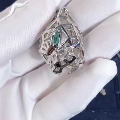 Qualità onyx della collana di Panthere della fila dell'automobile dell'oro bianco 18K CONTRO i diamanti su misura fabbrica