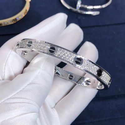 Qualità Braccialetto di qualità superiore Diamond Paved For Women ' S di AMORE della fila dell'automobile dell'oro dei gioielli 18K fabbrica