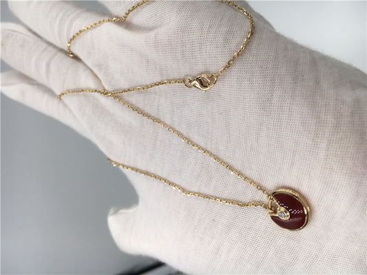 Qualità Collana 18K Rose Gold Carnelian di Amulette De dei gioielli di High End Custom del modello di XS fabbrica