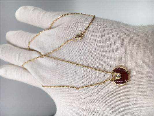 Qualità Collana 18K Rose Gold Carnelian di Amulette De dei gioielli di High End Custom del modello di XS fabbrica