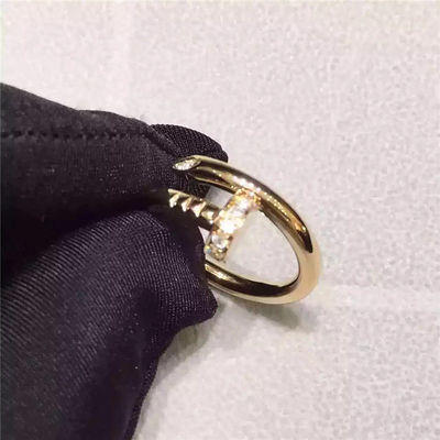 Qualità chiodo Ring No Gemstone, oro semplice Ring With Diamond dell'oro giallo 18K fabbrica