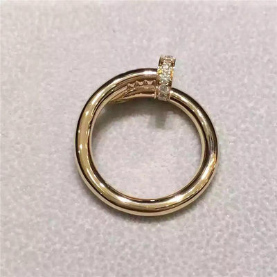 Qualità chiodo Ring No Gemstone, oro semplice Ring With Diamond dell'oro giallo 18K fabbrica