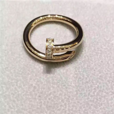 Qualità chiodo Ring No Gemstone, oro semplice Ring With Diamond dell'oro giallo 18K fabbrica