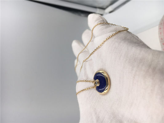 Qualità Catene reali di lusso dell'oro dei gioielli 18K dell'oro dei lapislazzuli blu scuro con i pendenti fabbrica