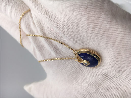 Qualità Catene reali di lusso dell'oro dei gioielli 18K dell'oro dei lapislazzuli blu scuro con i pendenti fabbrica