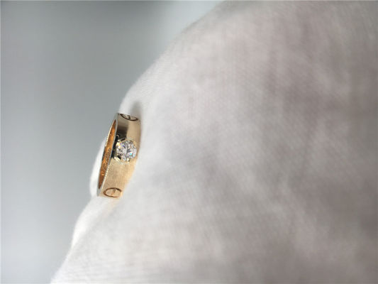Qualità Brillante - oro giallo tagliato N4250100 dell'anello 18K del solitario di amore del diamante fabbrica
