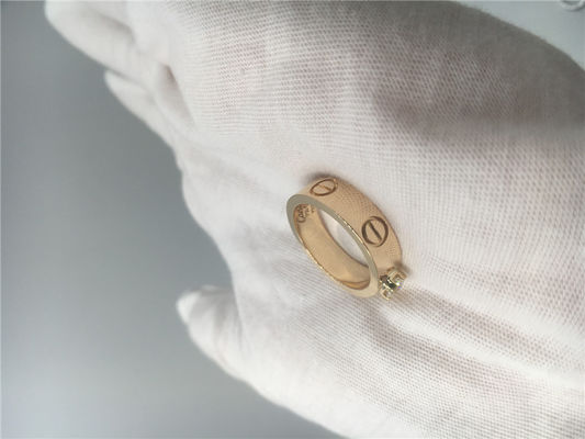 Qualità Brillante - oro giallo tagliato N4250100 dell'anello 18K del solitario di amore del diamante fabbrica
