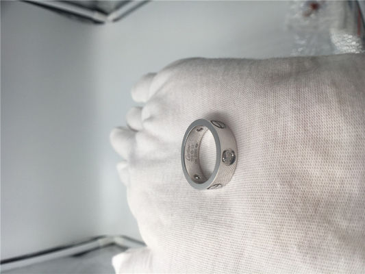 Qualità Nessun anello di amore della pietra preziosa, oro bianco Ring With di B4032500 18K 3 diamanti fabbrica