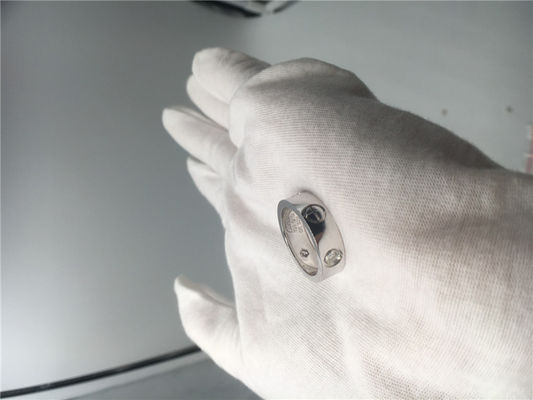 Qualità Nessun anello di amore della pietra preziosa, oro bianco Ring With di B4032500 18K 3 diamanti fabbrica