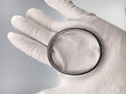Qualità Oro bianco di lusso del braccialetto 18k di amore dei gioielli di Diamond Jewelry dell'amica fabbrica