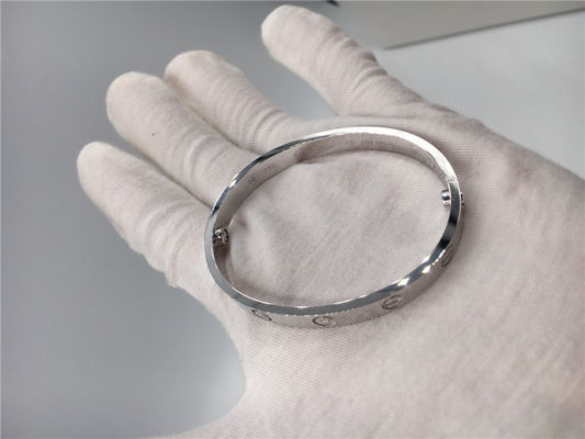 Qualità Oro bianco di lusso del braccialetto 18k di amore dei gioielli di Diamond Jewelry dell'amica fabbrica