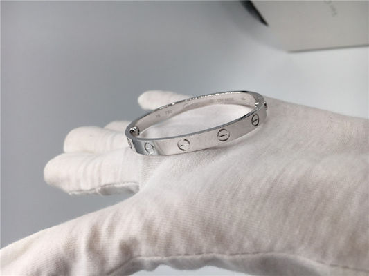 Qualità Oro bianco di lusso del braccialetto 18k di amore dei gioielli di Diamond Jewelry dell'amica fabbrica