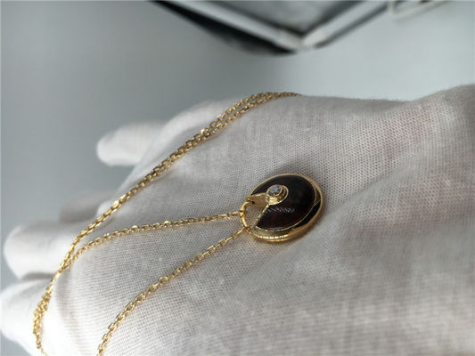 Qualità diamante di carati del pendente 0,09 della collana di 18K Rose Gold Luxury Gold Jewelry fabbrica