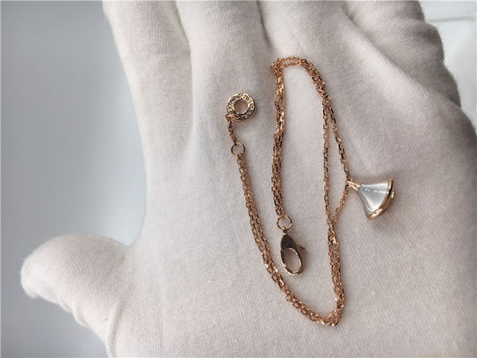 Qualità Braccialetto di lusso 18K Rose Gold With White Mother dei gioielli dei gioielli del pendente bianco della perla fabbrica