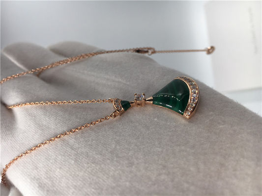 Qualità Collana di sogno CL857473 dei gioielli delle dive di lusso di lusso dei gioielli con malachite/diamanti fabbrica