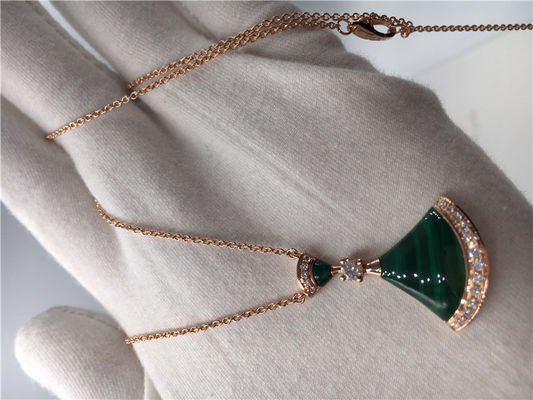 Qualità Collana di sogno CL857473 dei gioielli delle dive di lusso di lusso dei gioielli con malachite/diamanti fabbrica