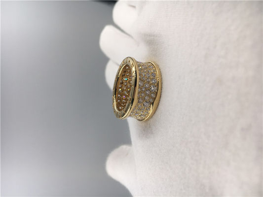 Qualità Bande di nozze degli uomini di lusso dei gioielli, anelli di lusso dei gioielli dell'annata dell'oro giallo 18k con i diamanti fabbrica
