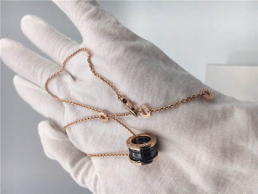Qualità Oro rosa di lusso dei gioielli B Zero1 Necklace18K del CL855762 delle donne con ceramico nero fabbrica