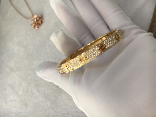 Qualità Oro giallo del braccialetto 18K di amore di Diamond High End Custom Jewelry fabbrica