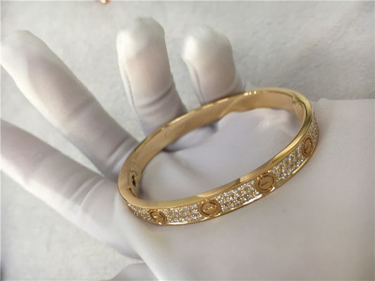 Qualità Oro giallo del braccialetto 18K di amore di Diamond High End Custom Jewelry fabbrica