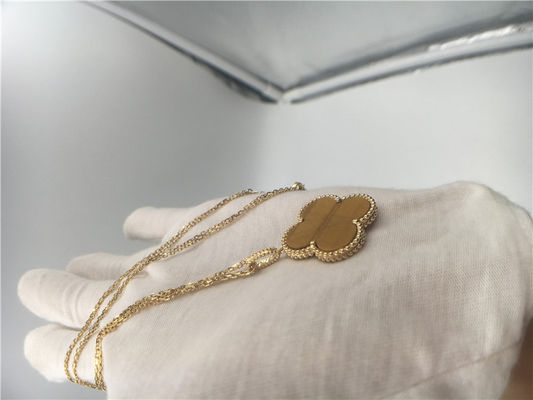 Qualità Collana fatta a mano su ordinazione dell'oro delle signore 18K con Bois D'Amourette/pietra preziosa di Brown fabbrica