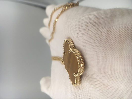 Qualità Collana fatta a mano su ordinazione dell'oro delle signore 18K con Bois D'Amourette/pietra preziosa di Brown fabbrica