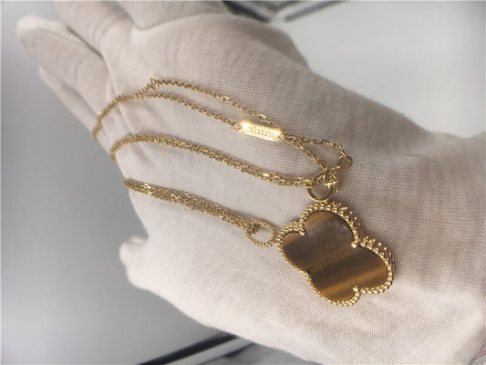 Qualità Collana fatta a mano su ordinazione dell'oro delle signore 18K con Bois D'Amourette/pietra preziosa di Brown fabbrica